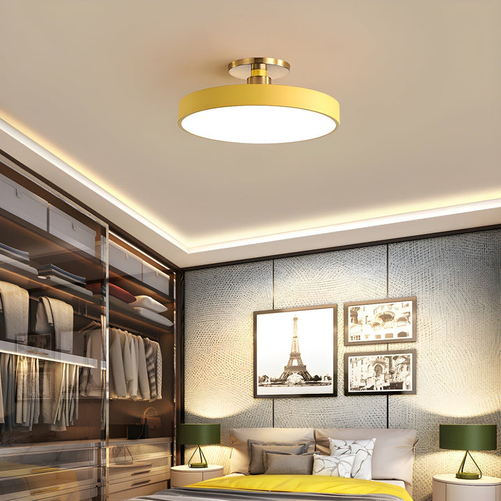 Versatile Lumeanon round LED ceiling light, dimmable ambient glow, modern flush mount design.