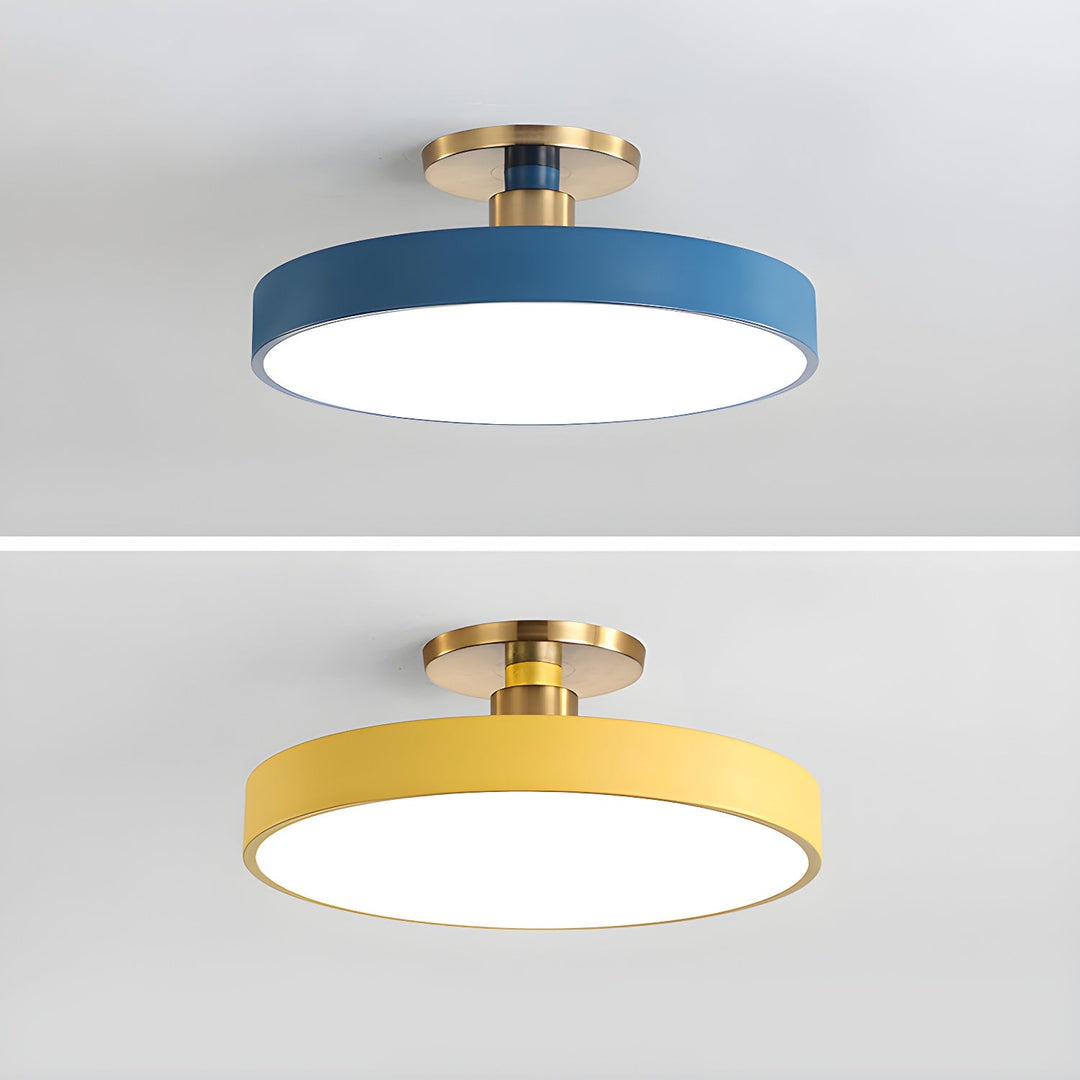 Chic Lumeanon round LED ceiling light, dimmable, modern interior lighting, flush mount aesthetic.