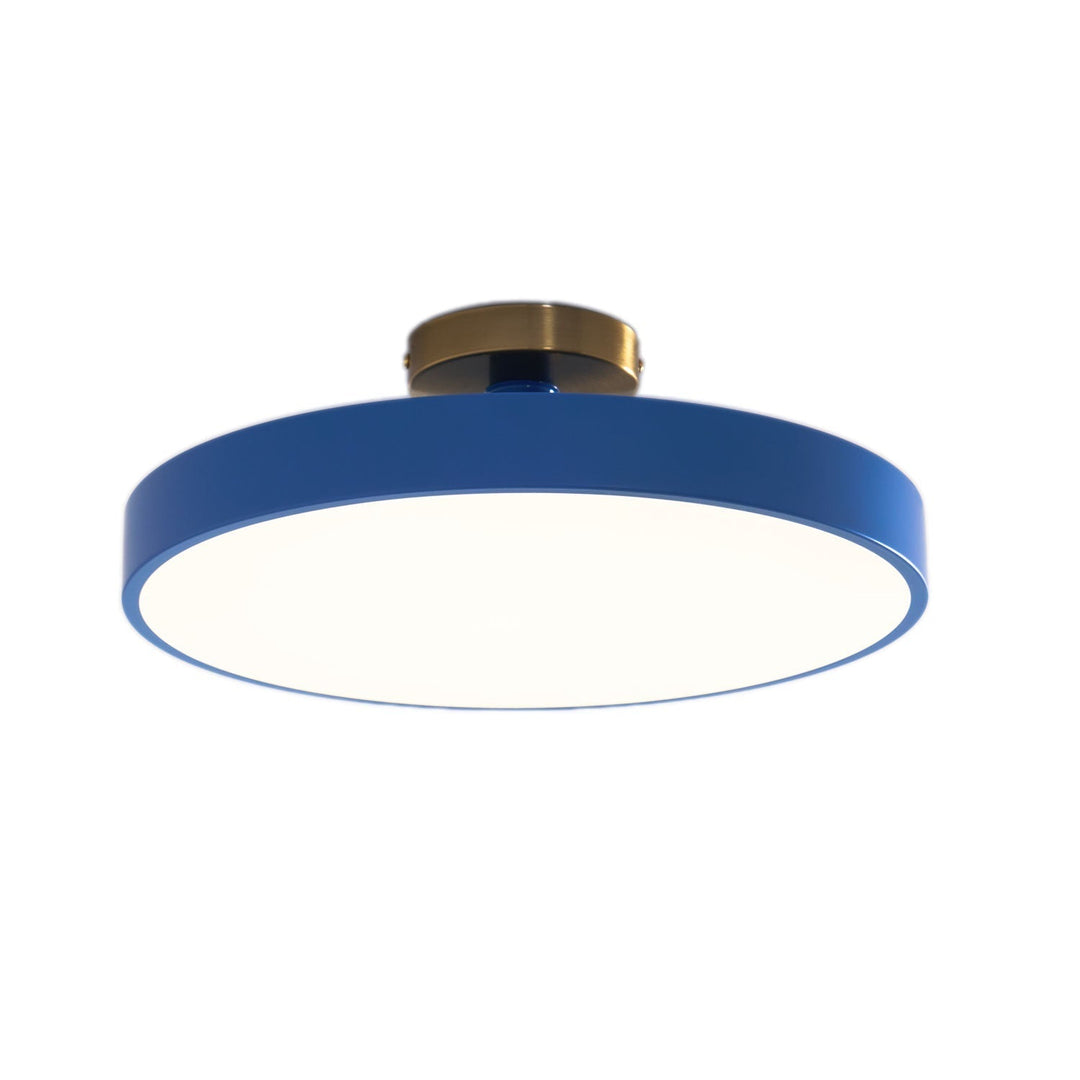 Sleek Lumeanon round LED ceiling light, modern ambient, flush mount, dimmable for any room.