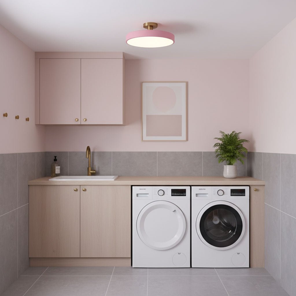 Stylish Lumeanon round LED ceiling light, modern interior lighting, flush mount, dimmable features.