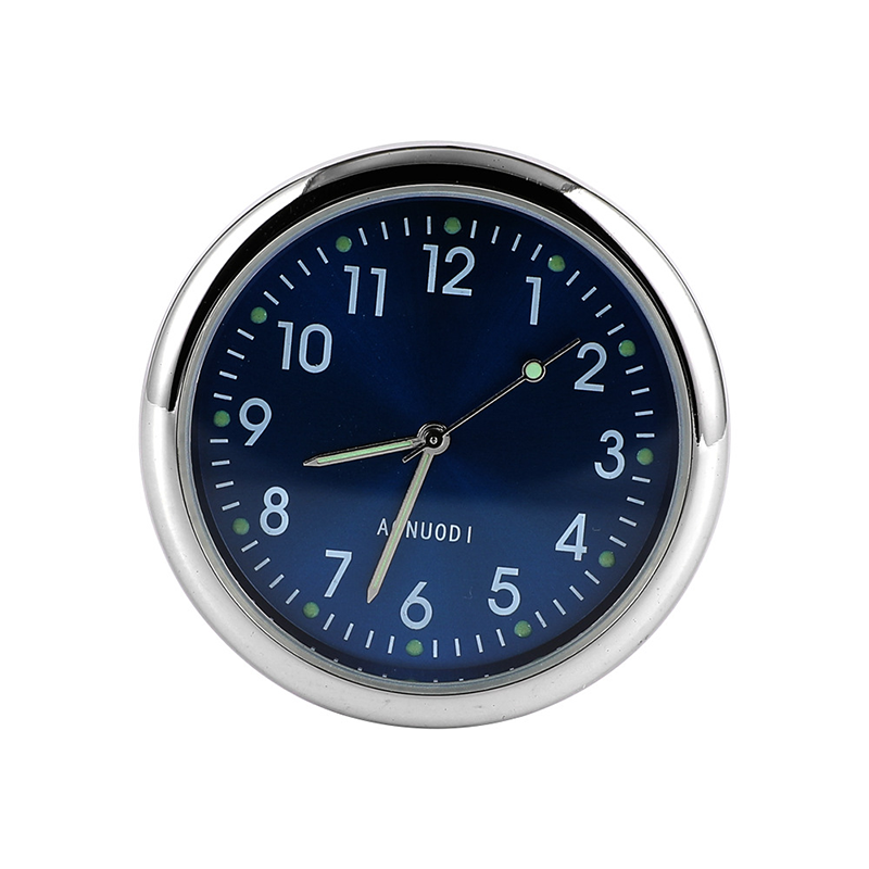 Modern luminous mini car clock, a stylish auto timepiece accessory for your dashboard & vehicle interior.