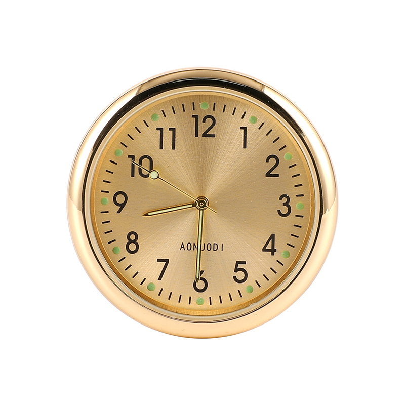 High-visibility luminous mini car clock, ensures accurate time on dashboard for safer driving.