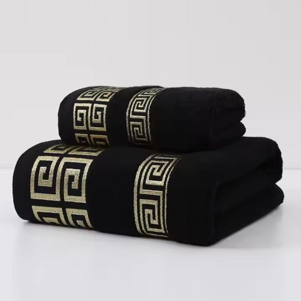 High-quality cotton bath towel set (2-pack). Super soft, absorbent, and quick-drying spa towels.