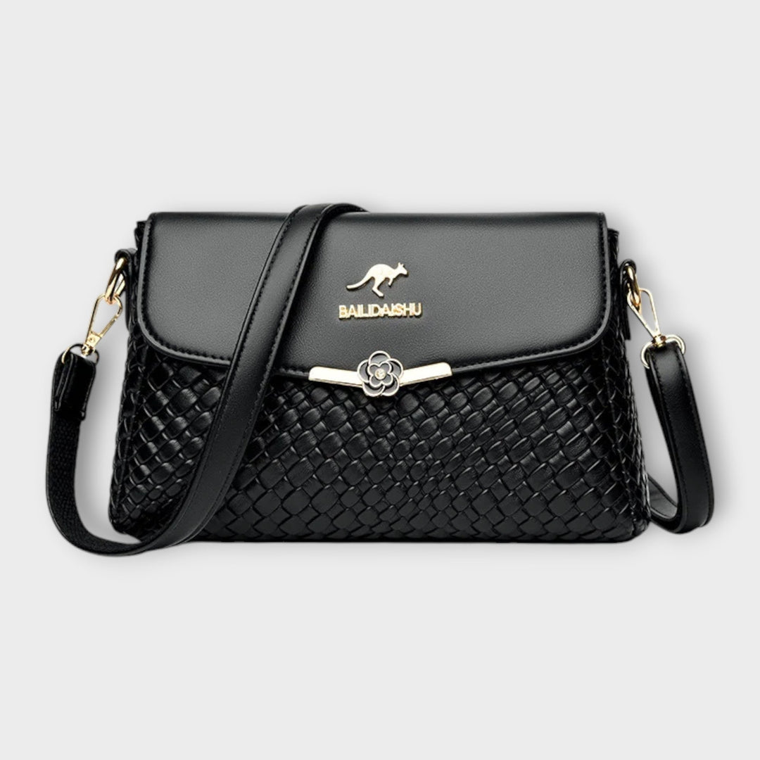 Luxurious textured women's crossbody & shoulder bag. Elegant faux leather purse, perfect for day to night chic style.