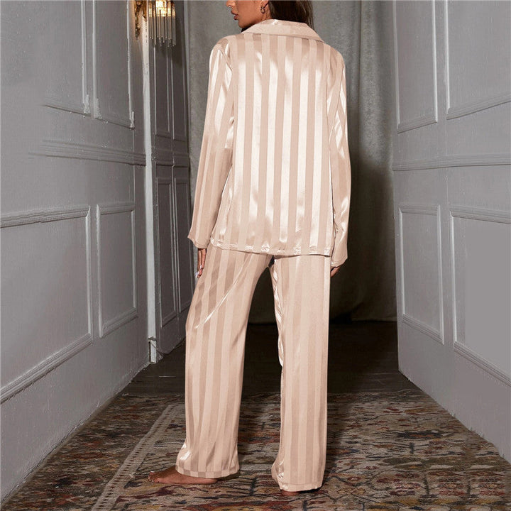 Elegant women's sleepwear set, silky comfort for luxury relaxation and loungewear.