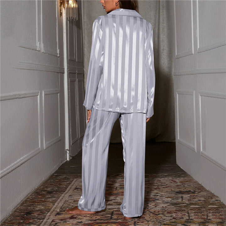 Chic women's comfort pajama set, ideal relaxing loungewear and nightwear.