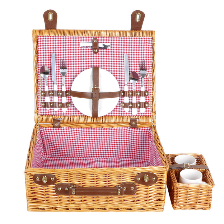Premium women's outdoor picnic set, includes a large cooler & high-quality crockery, perfect for family or friends.
