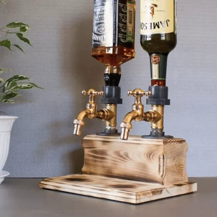 Stylish wooden drink dispenser for parties, an essential beverage server for entertaining guests. Great party supplies.