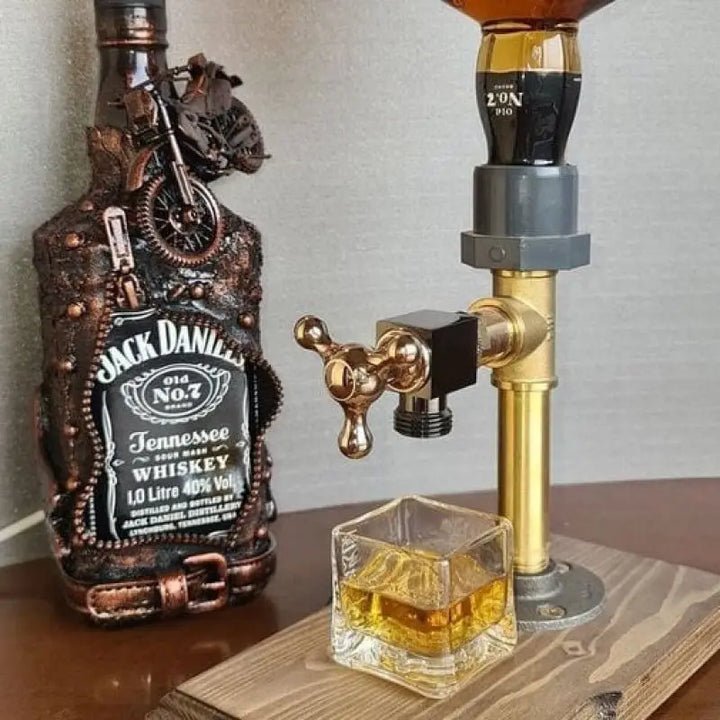 Versatile wooden drink dispenser, ideal for party supplies, home bar, or kitchen entertaining. Premium quality.
