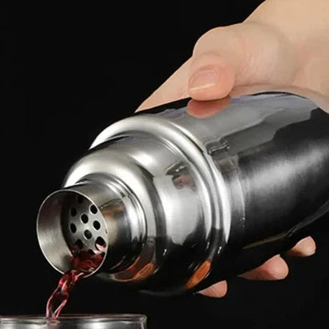 Complete 10-piece mixology gift set. Luxury metallic stainless steel cocktail tools for any host.