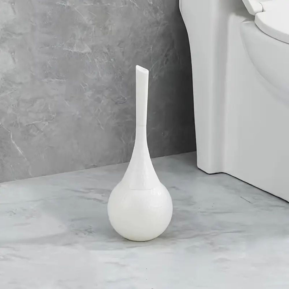 Stylish sterling silver toilet brush & holder. A modern bathroom essential for elegant decor & hygiene.