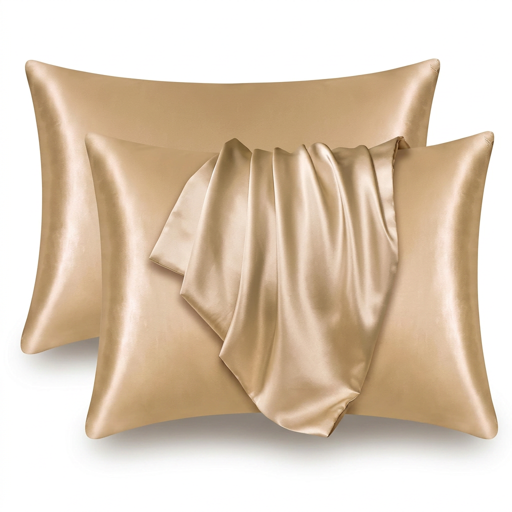Elegant Mulberry silk pillowcase, a luxurious home accessory. Enhances bedroom decor while caring for hair & skin.