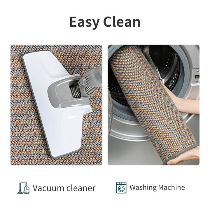 Versatile machine washable woven indoor door mat. Durable, non-slip, polypropylene entryway floor mat.