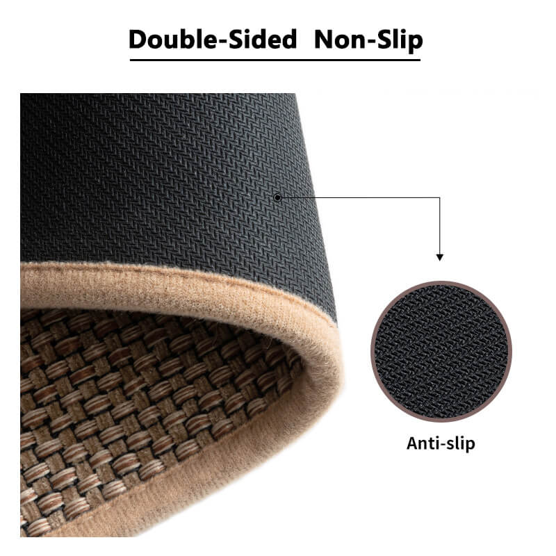 Stylish indoor entryway mat. Machine washable woven design, non-slip for home decor and easy clean.