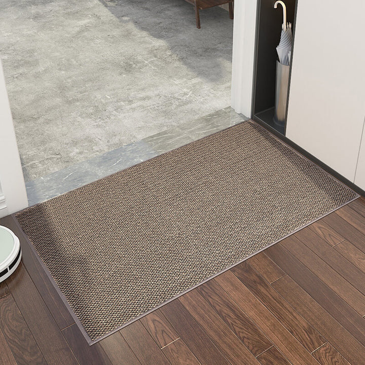 Modern home decor: Woven indoor mat. Machine washable, non-slip entryway floor mat for practical style.
