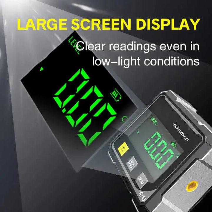 Professional magnetic digital laser level angle tool for precise alignment in construction & renovations.