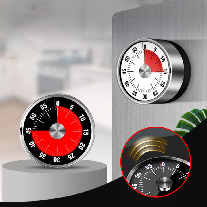 Easy-to-use magnetic mechanical cooking timer. No battery required. Perfect for home essentials.