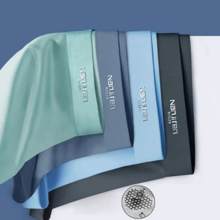 Breathable men's boxer briefs, 4-pack. Moisture-wicking underwear for everyday comfort and support.