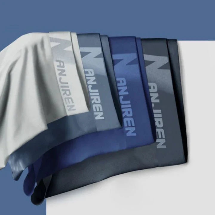 New men's 4-pack boxer briefs. Super comfortable, breathable underwear for daily wear.