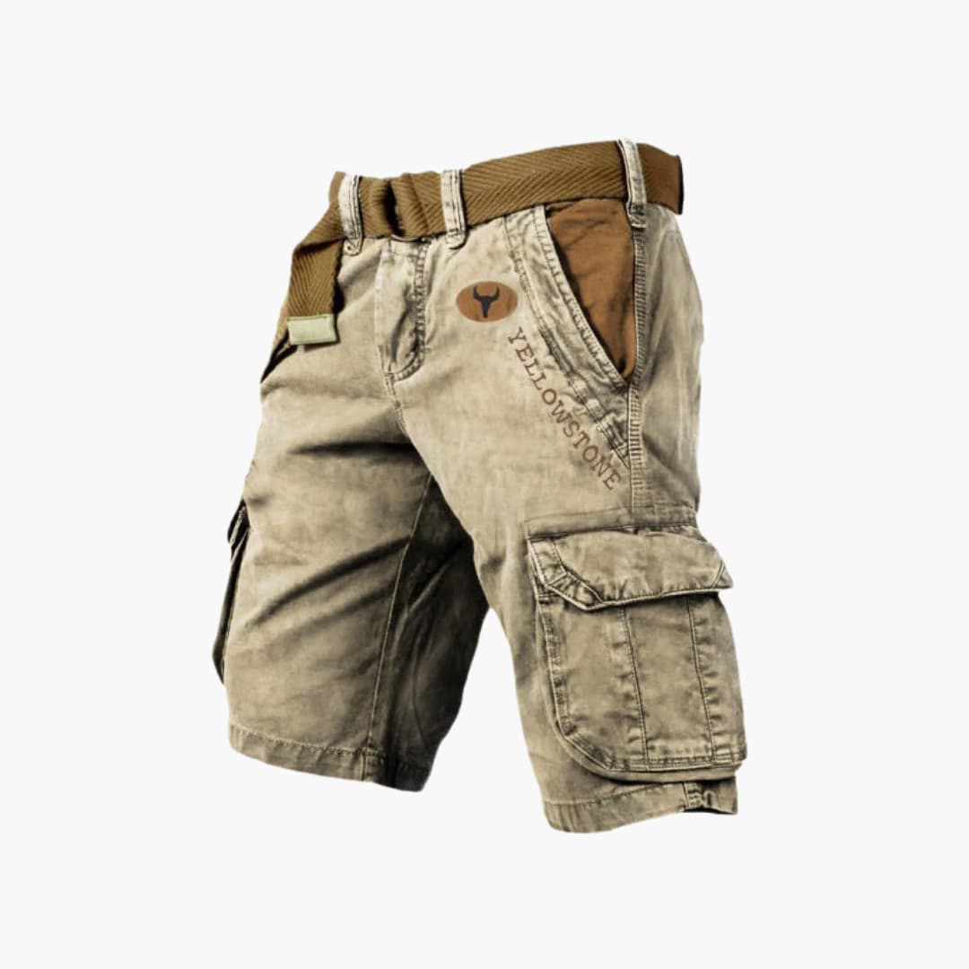Comfortable men's casual shorts, featuring a versatile 6-pocket cargo design for everyday wear.