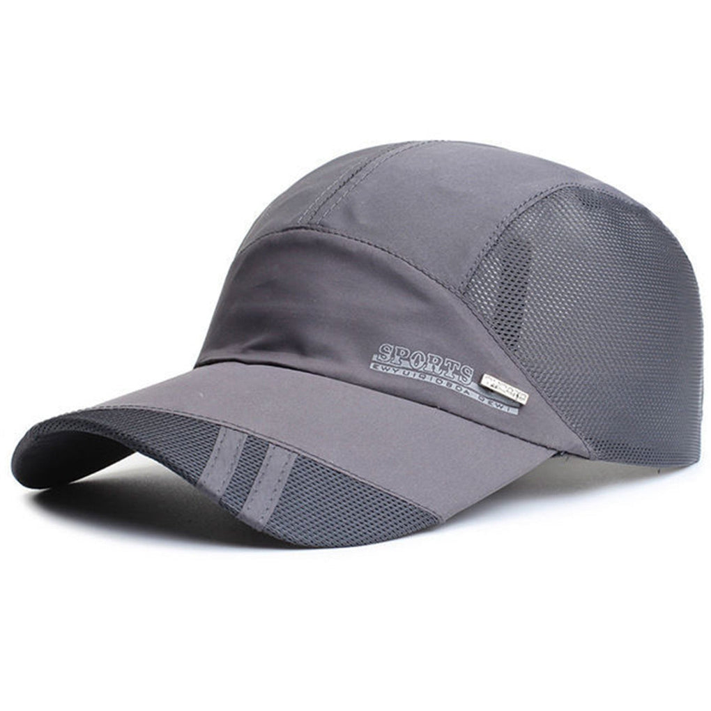 Men's adjustable breathable sports cap for running & outdoor activities. Sun protection polyester athletic hat.