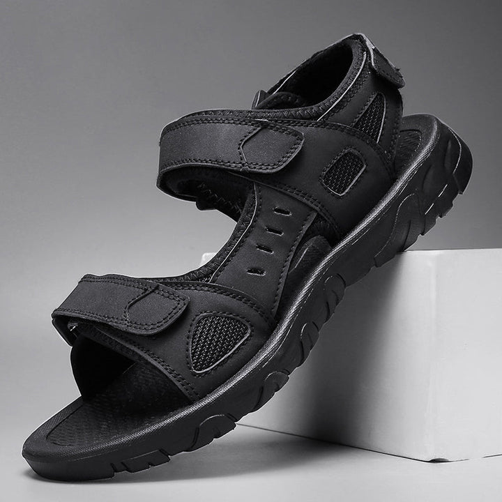 Men's adjustable orthopedic walking sandals for outdoor comfort. Ideal for summer activities & everyday wear.