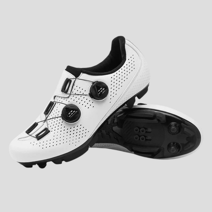 Durable men's MTB & road clipless cycling shoes, designed for all-terrain performance and adventure sports.