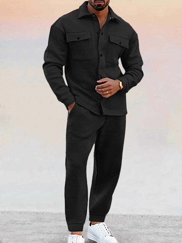 Men's activewear 2-piece set, combining modern style & athletic function for daily activities.