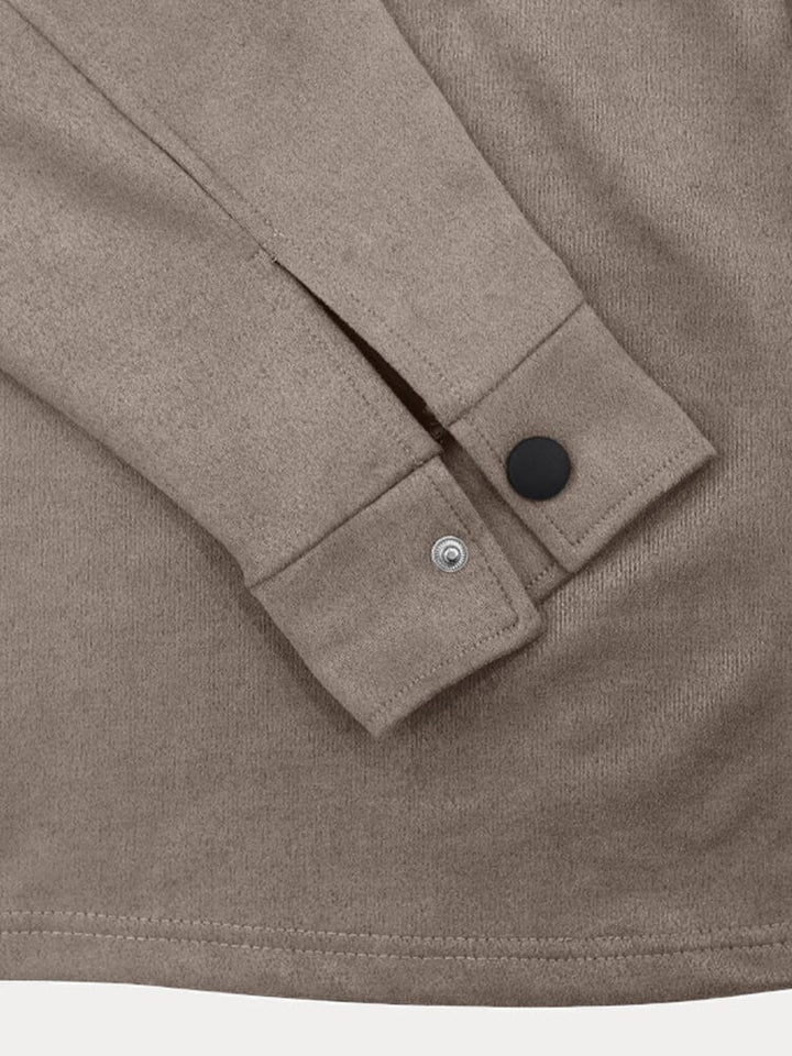 Soft men's casual wear set, featuring a stylish top and comfortable joggers for lounging.