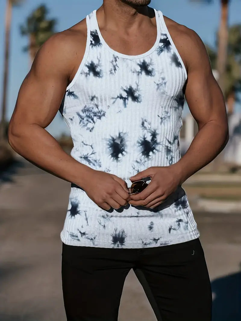 Sleek men's sleeveless gym tank top, perfect for fitness, activewear & sports.