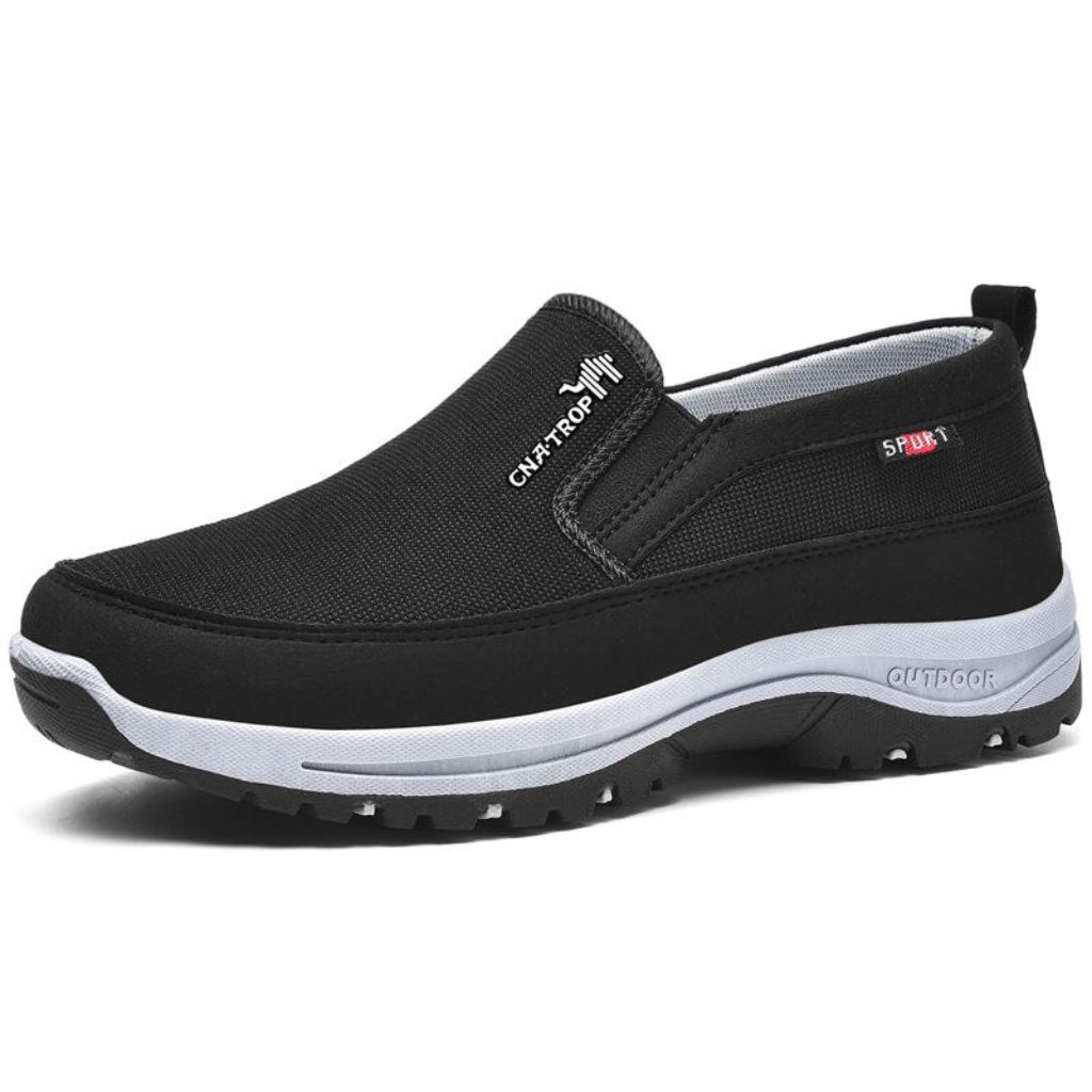 Orthopedic men's walking shoes, cushioned for balance support and all-day comfort, ideal for spring/summer.