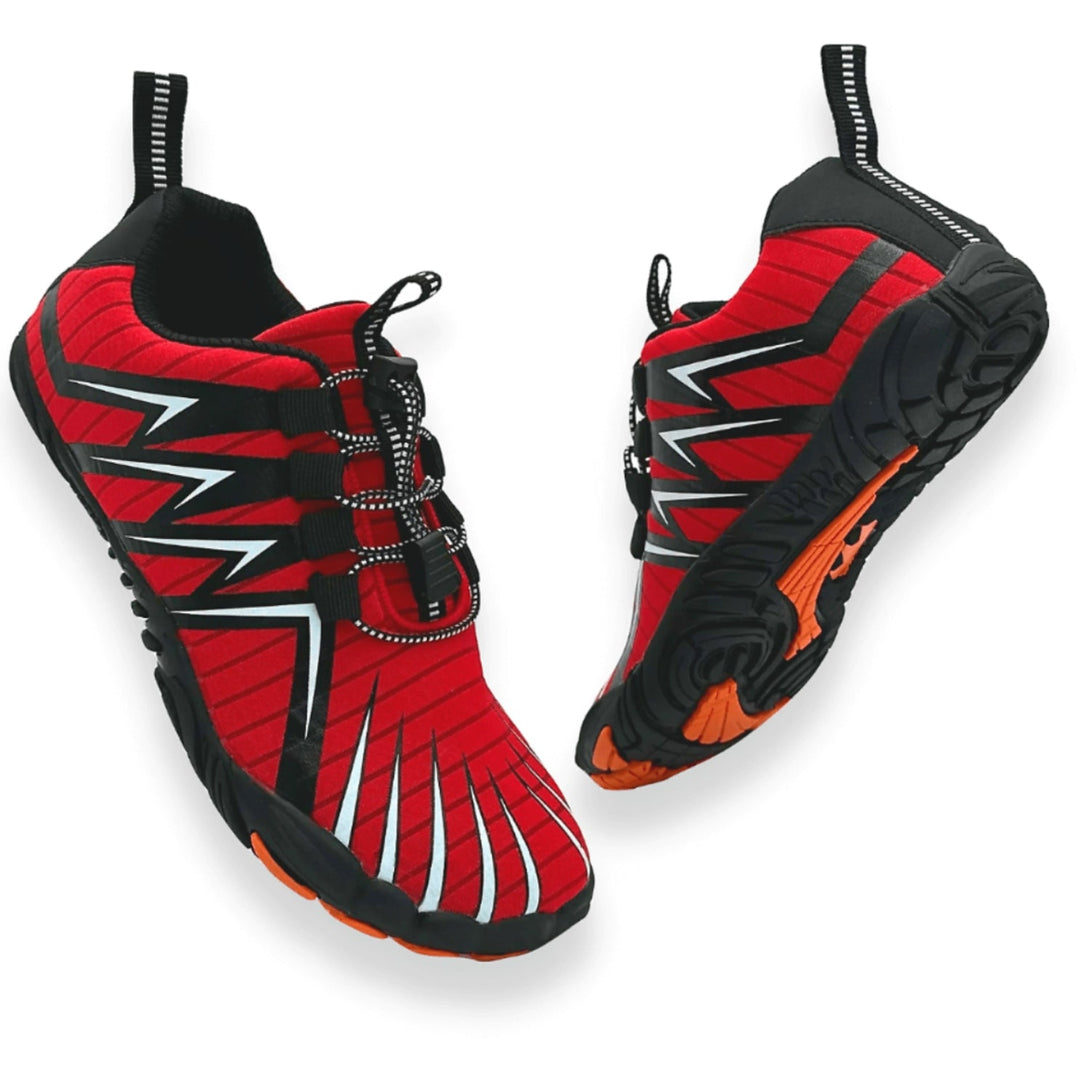Wide fit men's barefoot shoes, perfect for natural foot splay & comfortable walking.