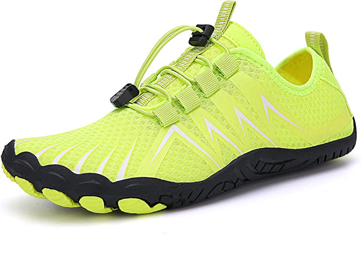 Minimalist men's barefoot shoes, wide fit & flexible, promoting natural movement & ground feel.