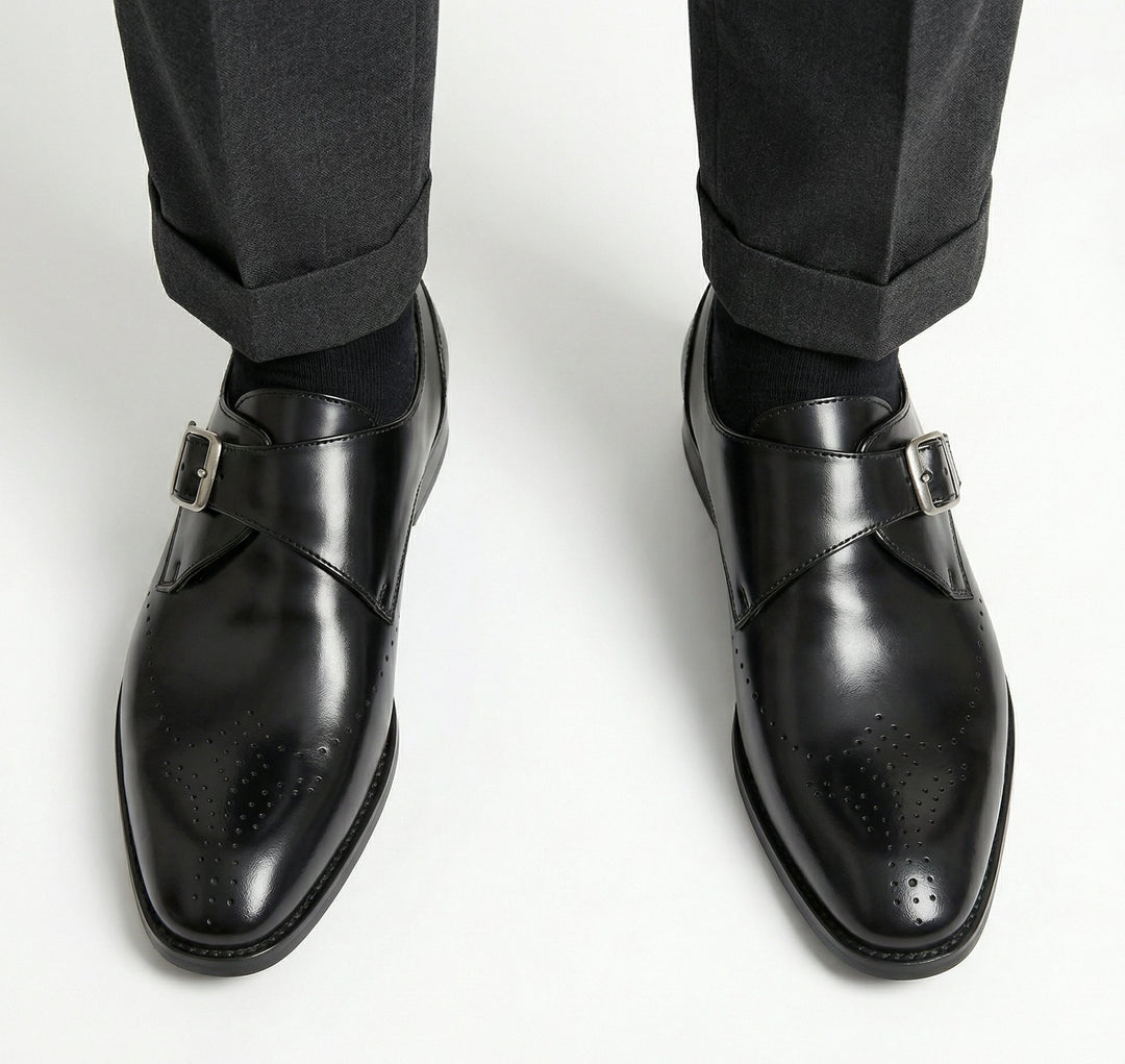 Classic men's Italian loafers, heritage design, black leather, perfect elegant slip-on footwear for dress & professional.