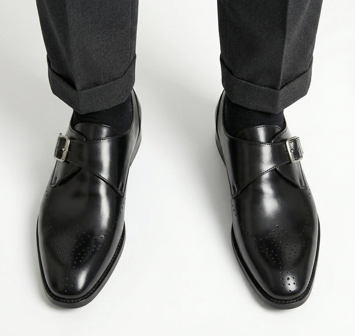 Classic men's Italian loafers, heritage design, black leather, perfect elegant slip-on footwear for dress & professional.