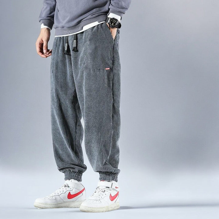Modern men's activewear joggers in Japanese style, casual pants designed for ultimate comfort and versatile wear.