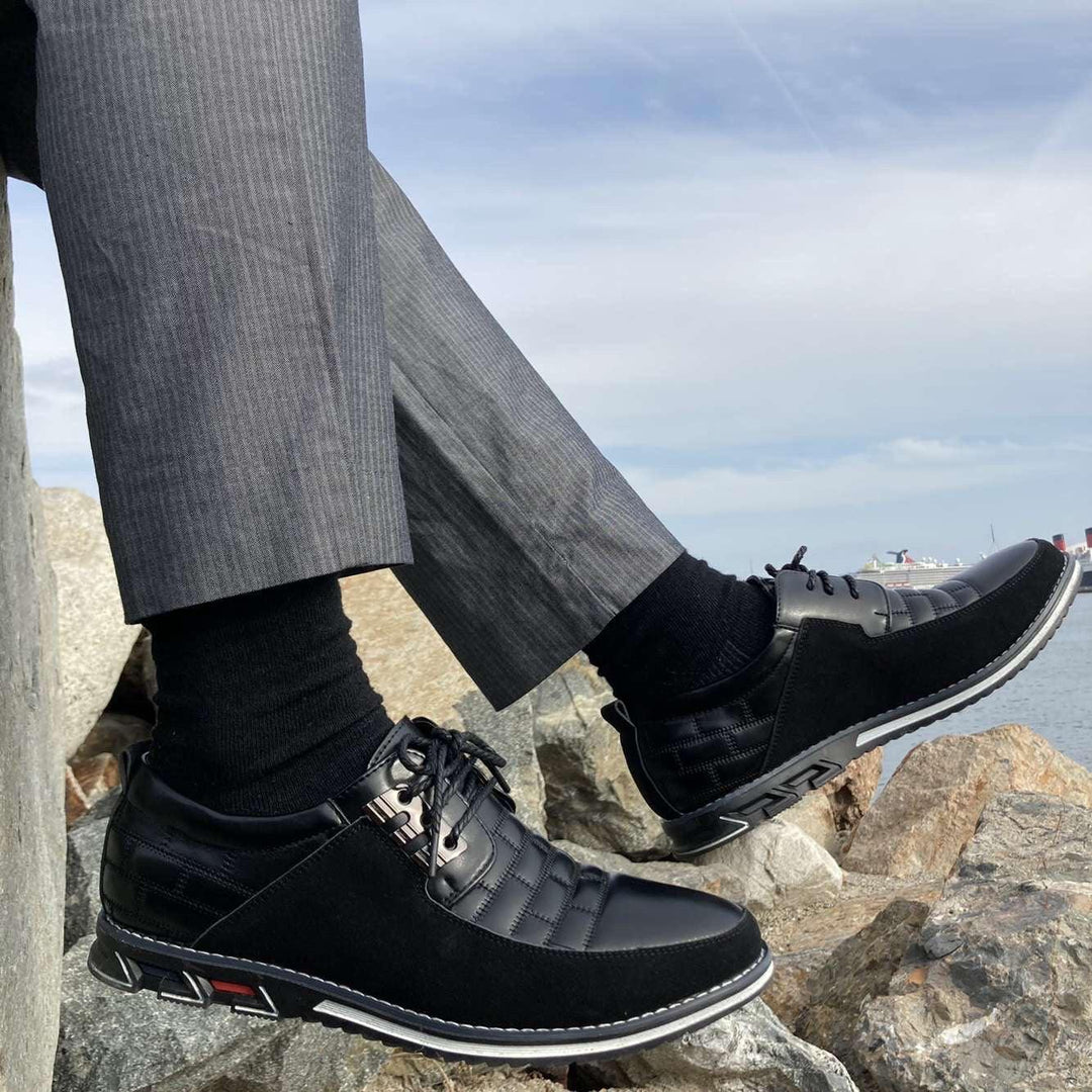 Brown men's smart lace-up dress shoes. Essential versatile footwear for office, casual & fashion.