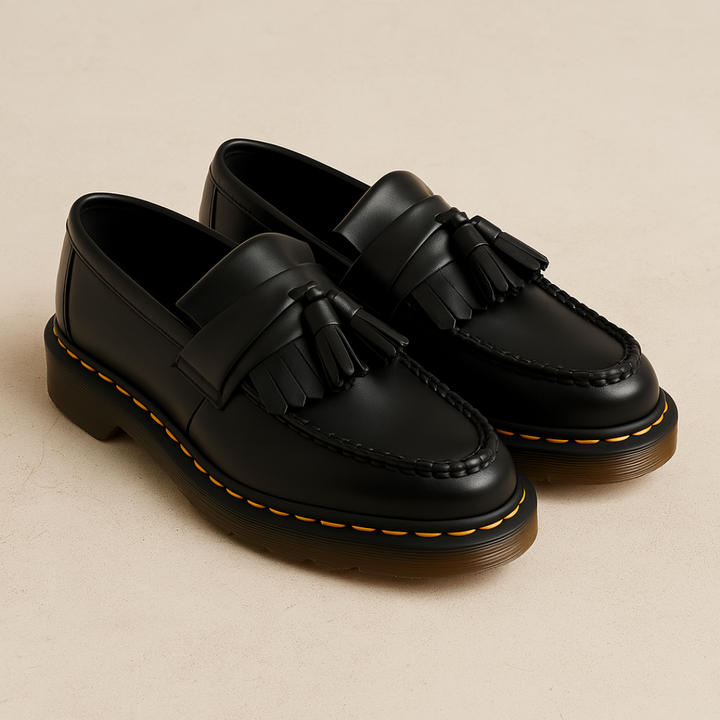 Elegant men's brown suede tassel loafers, sophisticated slip-on dress shoes perfect for business or formal events.