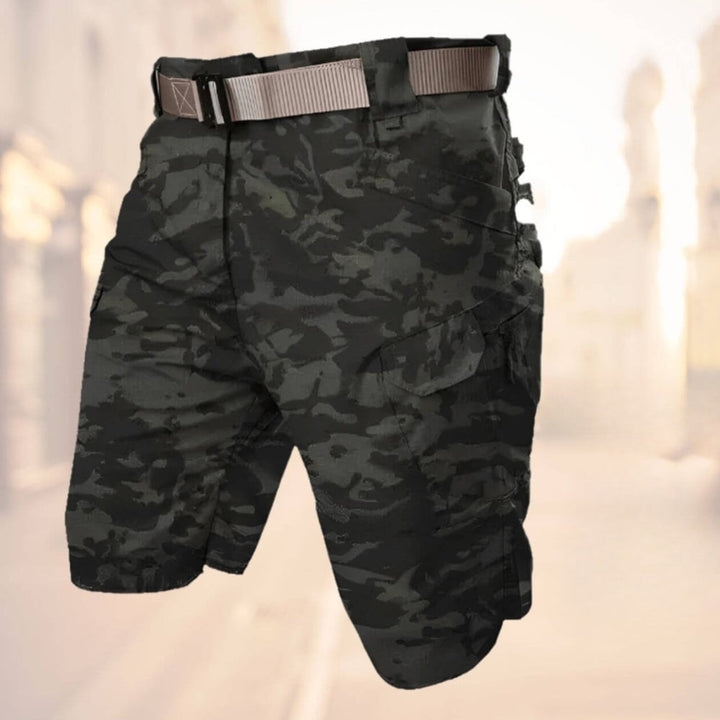 Summer-ready men's cargo shorts, perfect casual wear for outdoor adventures & comfortable active style.