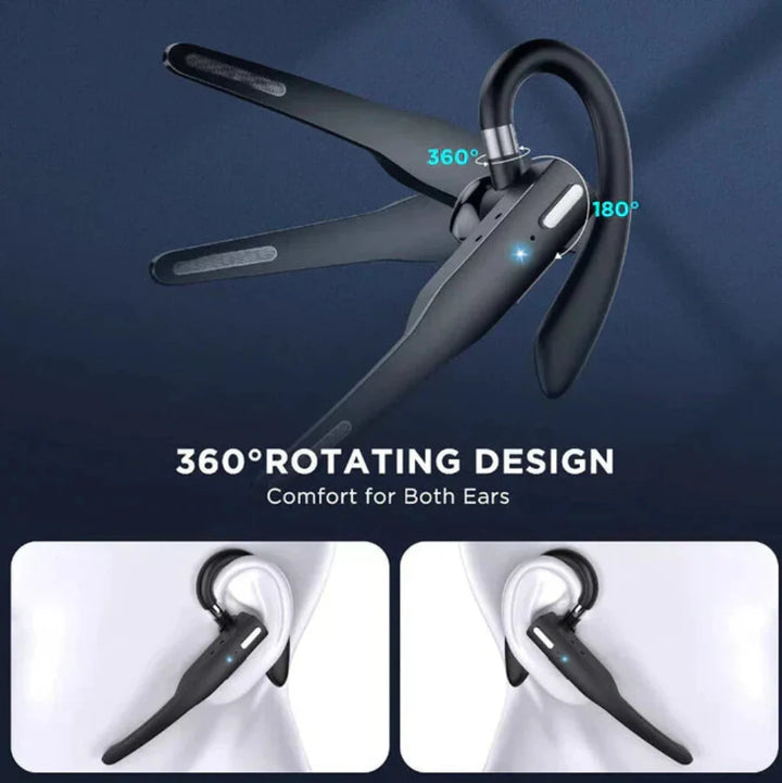 New3 men's Bluetooth 5.1 wireless headset. Noise cancelling dual mic ensures clear communication.
