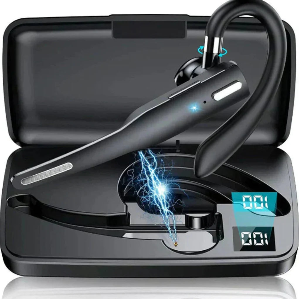 High-fidelity men's Bluetooth 5.1 headset with dual mic noise cancelling for professional calls.
