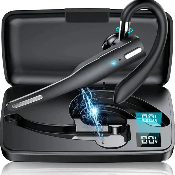 High-fidelity men's Bluetooth 5.1 headset with dual mic noise cancelling for professional calls.