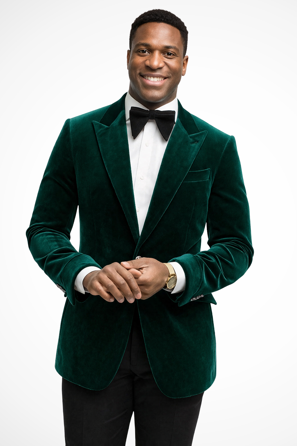 Elegant men's emerald formal jacket. Tailored fit peak lapel blazer, ideal for events.