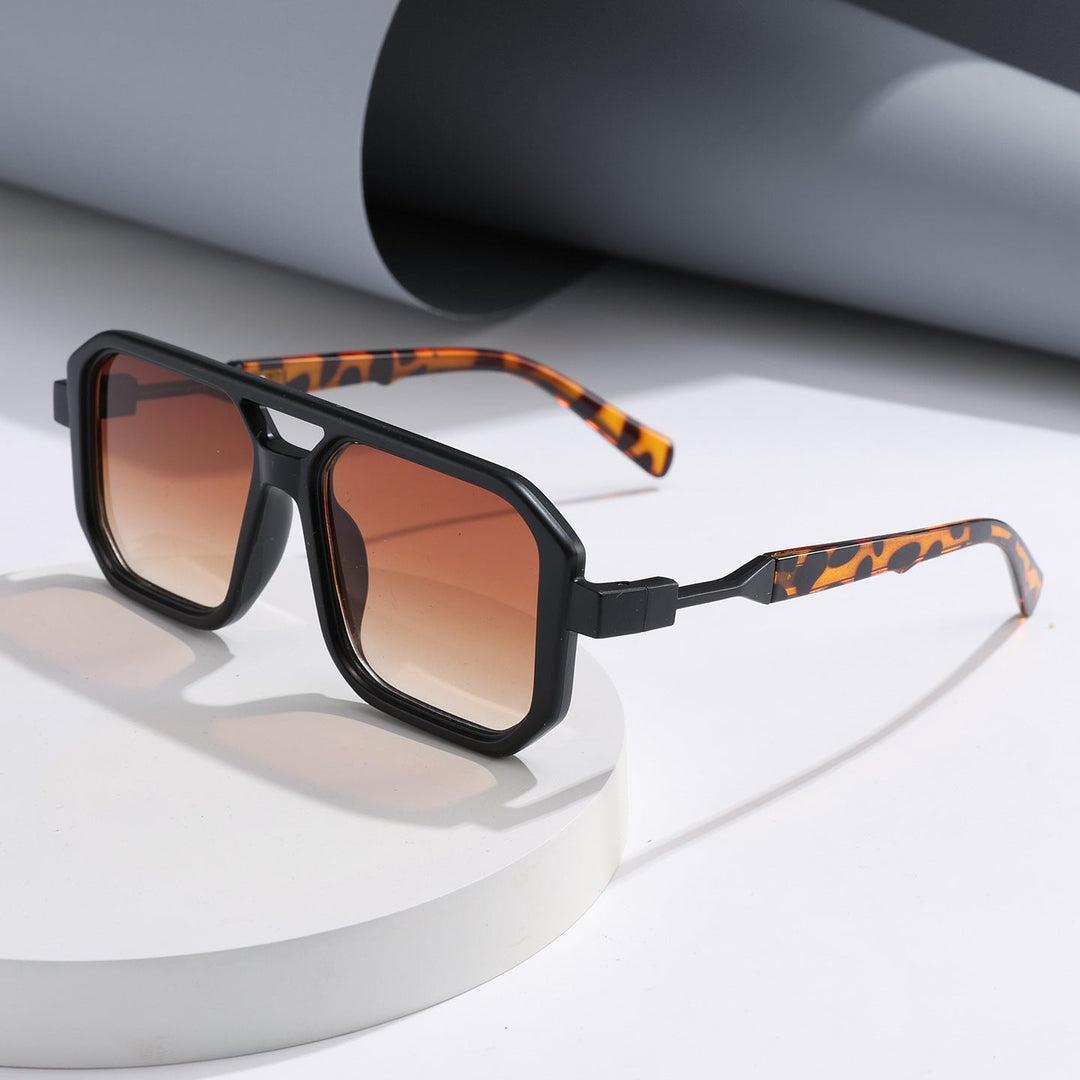 Men's bold oversized square sunglasses with UV protection, a stylish fashion accessory for a modern look.
