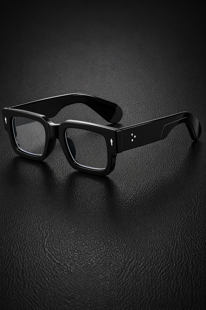 Versatile men's rectangle tinted sunglasses, perfect for elevating any street style fashion look.