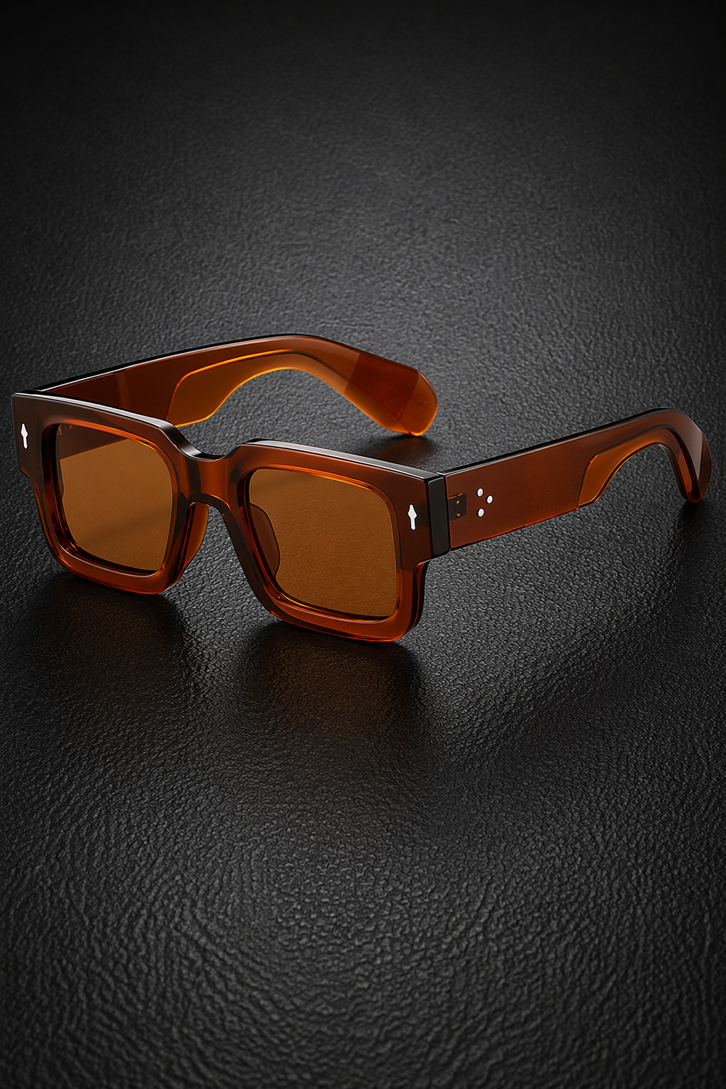 Stylish men's rectangle tinted sunglasses, a fashion-forward accessory for modern street style.