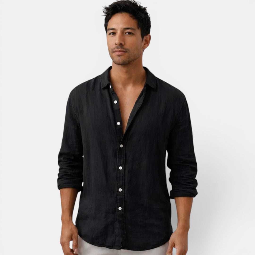 Summer fashion men's casual shirt, a light and breathable button-up, great for stylish comfort.