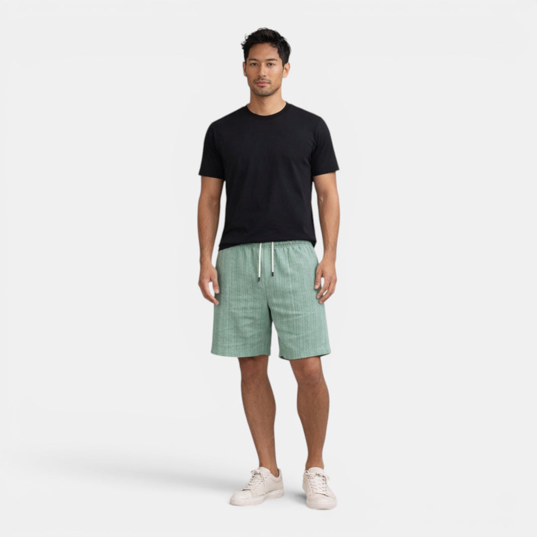 Stylish men's summer shorts, regular fit, breathable fabric for relaxed fashion.