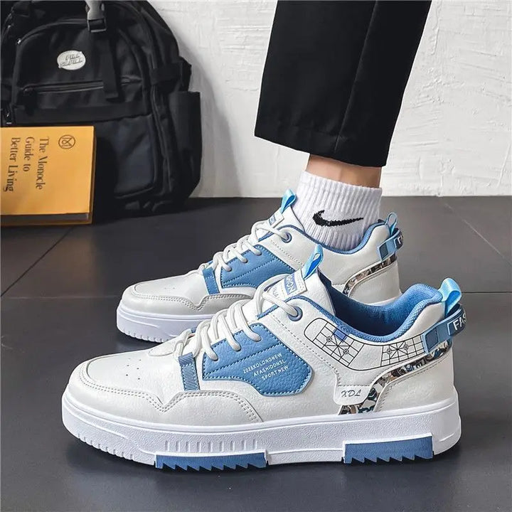 Versatile men's footwear, black breathable sneakers for everyday walking & style.