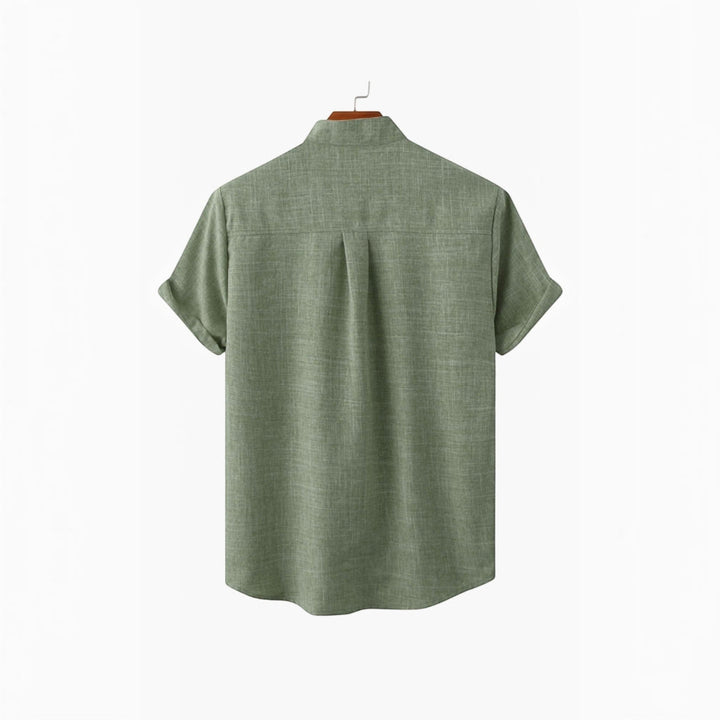 Men's resort wear shirt: short sleeve, casual, breathable, and chic.